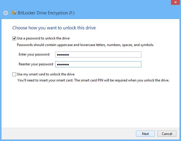 How to password protect USB Pen drive using Bit locker