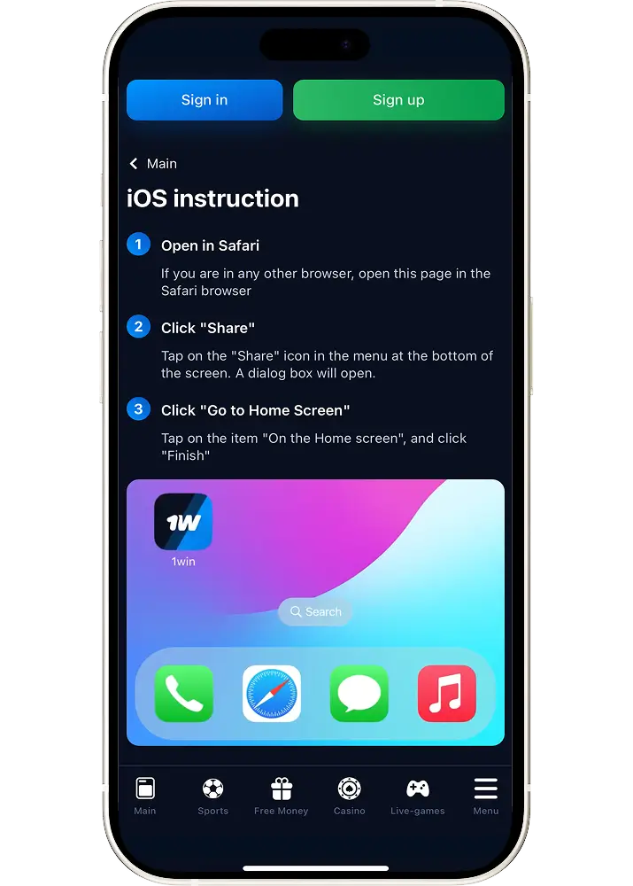 1win mobile iOS 1win mobile iOS
