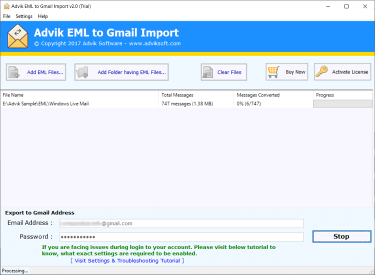 eml to gmail free