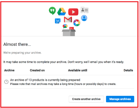 upload google takeout in office 365