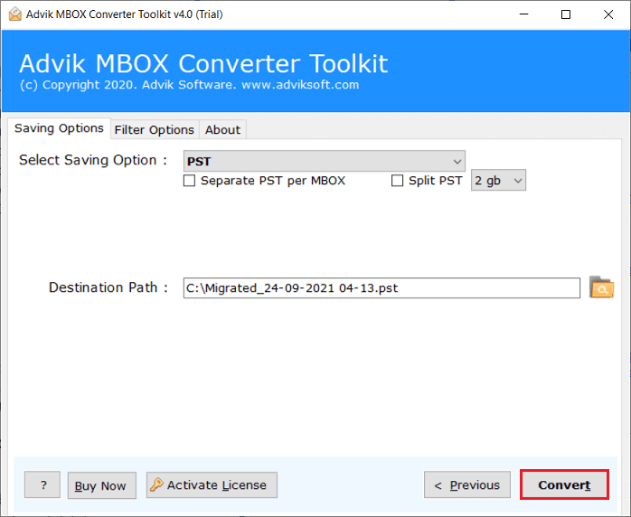 Import MBOX to Outlook 2021